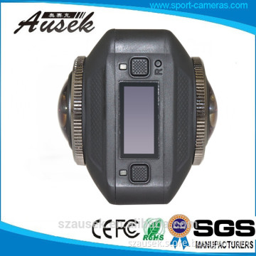 Mini 720 degree action camera dual lens 360 wide angle 4k car camera